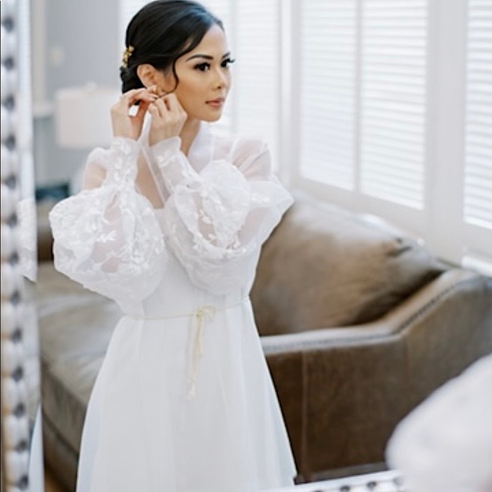 Custom Get Ready Bridal Robe - Indonesian Designer